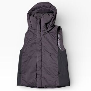 LAD MUSICIAN Hooded Puffer Vest Black Quilted Insulated Size 44 Japan Designer